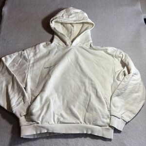 Pangaia Womens Recycled Organic Cotton Hoodie Off White Oversized Medium 0101